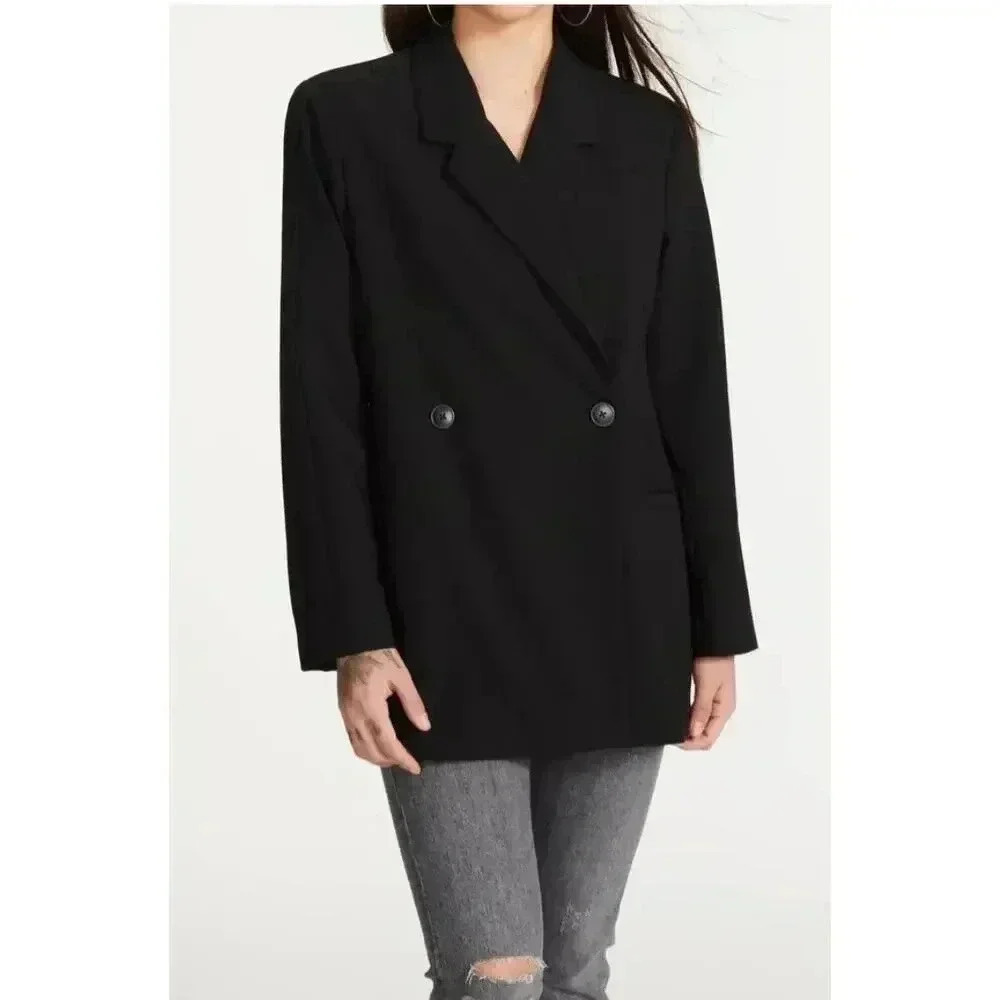 Steve Madden Stella Blazer Corp Core Office Siren Black Matrix Dark Academia